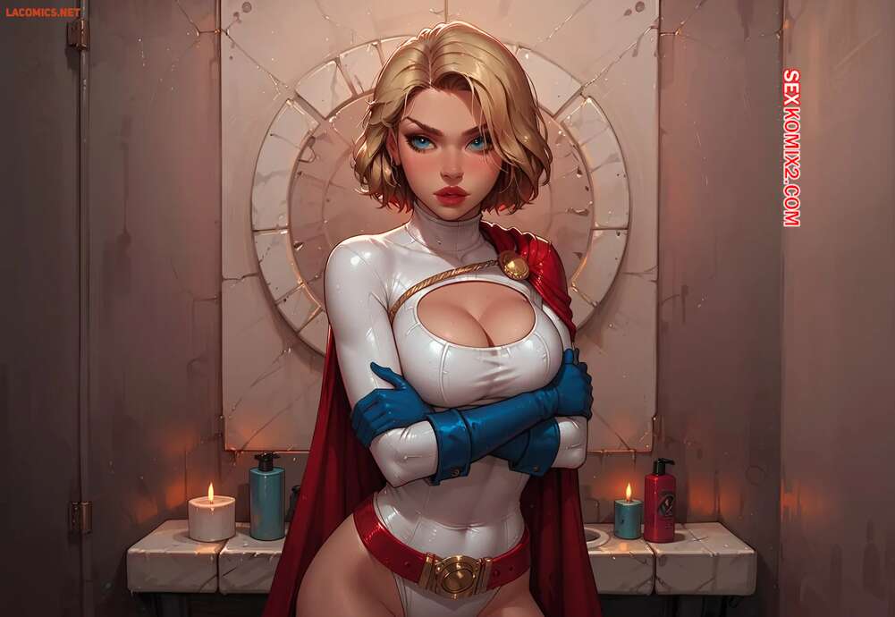 Porno comic A Shower with Power Girl. LowFireStudios