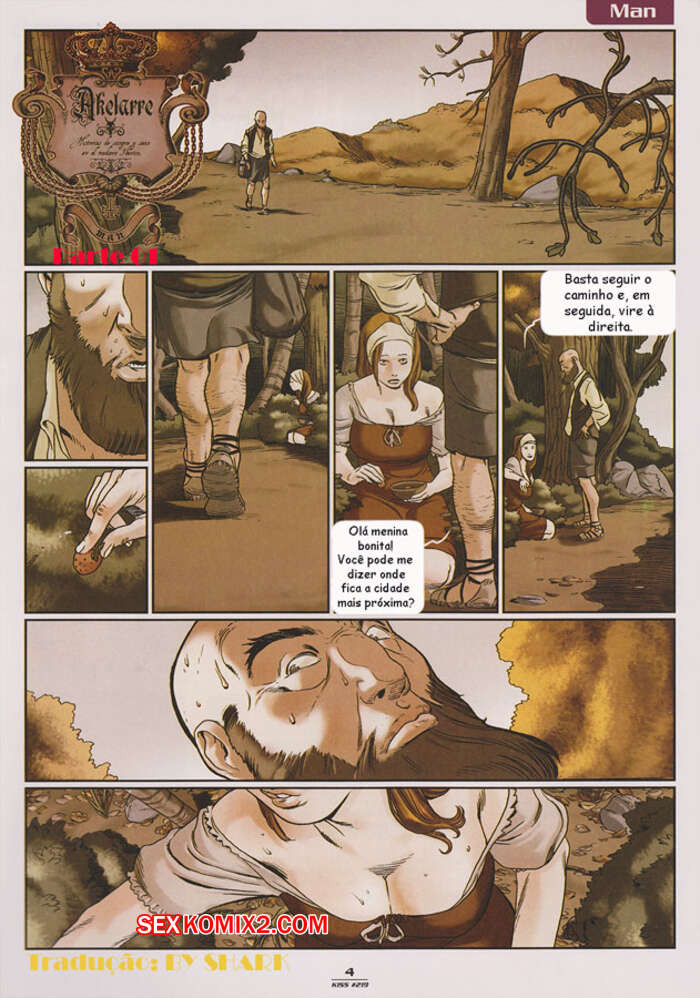 Porno comic Akelarre. Putaria na floresta sombria