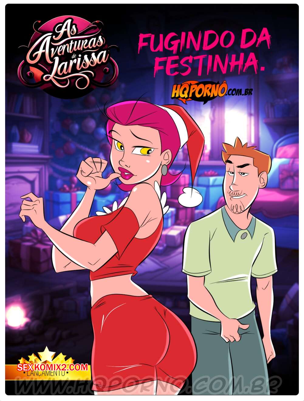 Porno comic As aventuras de Larissa. Parte 1. Fuginda da festinha. HQPorno
