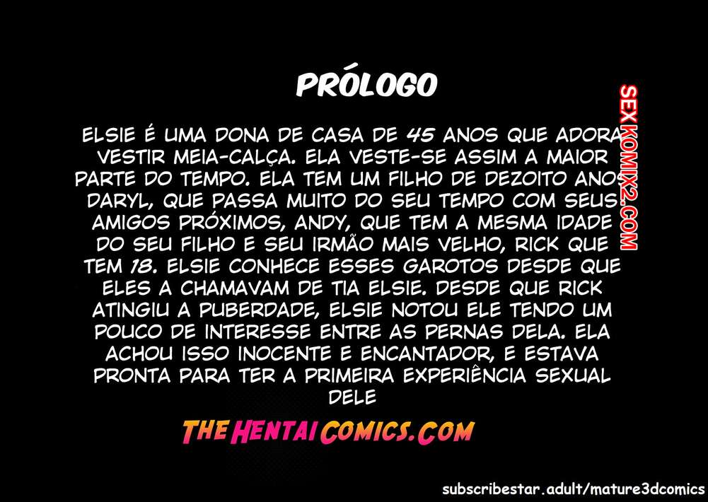 Porno comic Aunt Elsie pantyhose 1