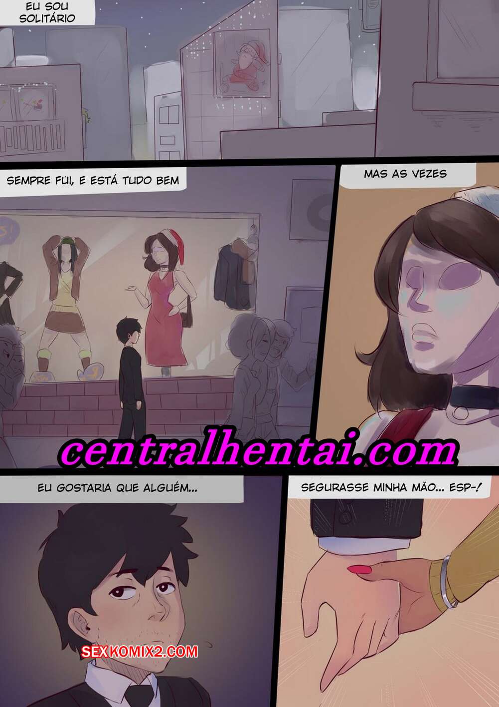 Porno comic Christmas lips