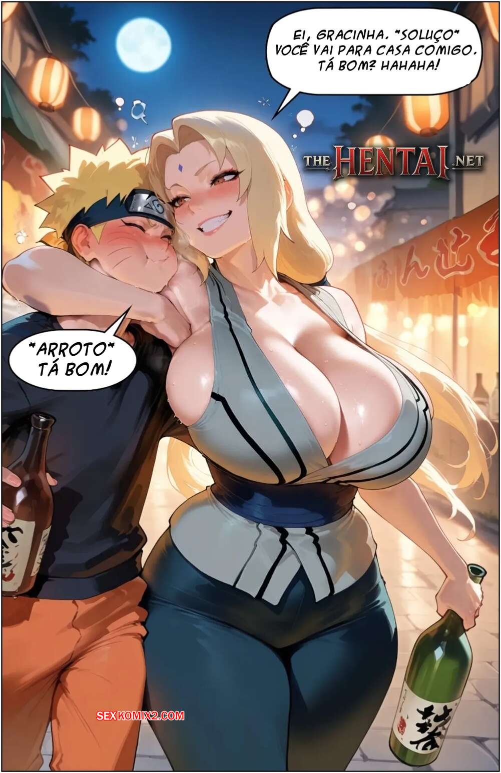 Porno comic Drunk Tsunade Takes Naruto Home For The Night. Slaughterbug