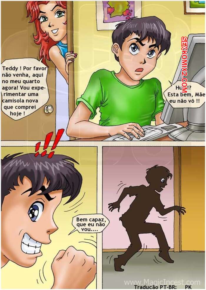 Porno comic Espiando a Mamae