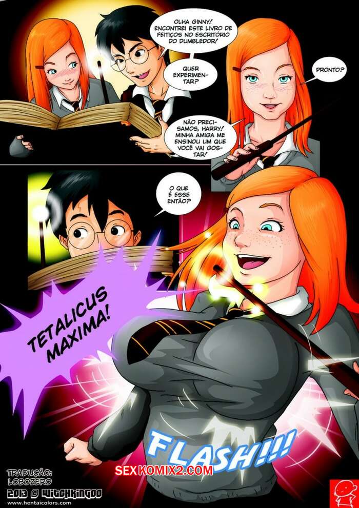 Porno comic Harry Potter. Suruba com Hermione