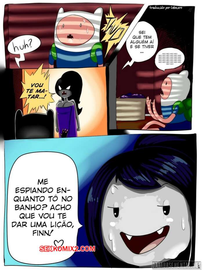 Porno comic Hora de Aventura. Enfiando o pau na boca da Marceline