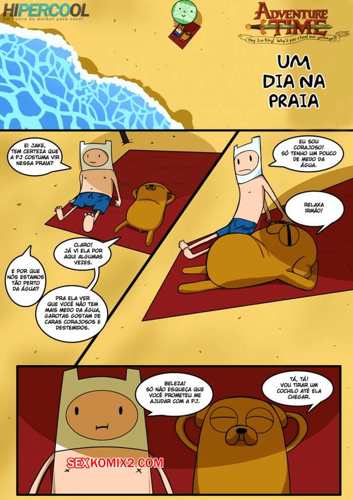 Porno comic Hora de aventura. Um dia na praia