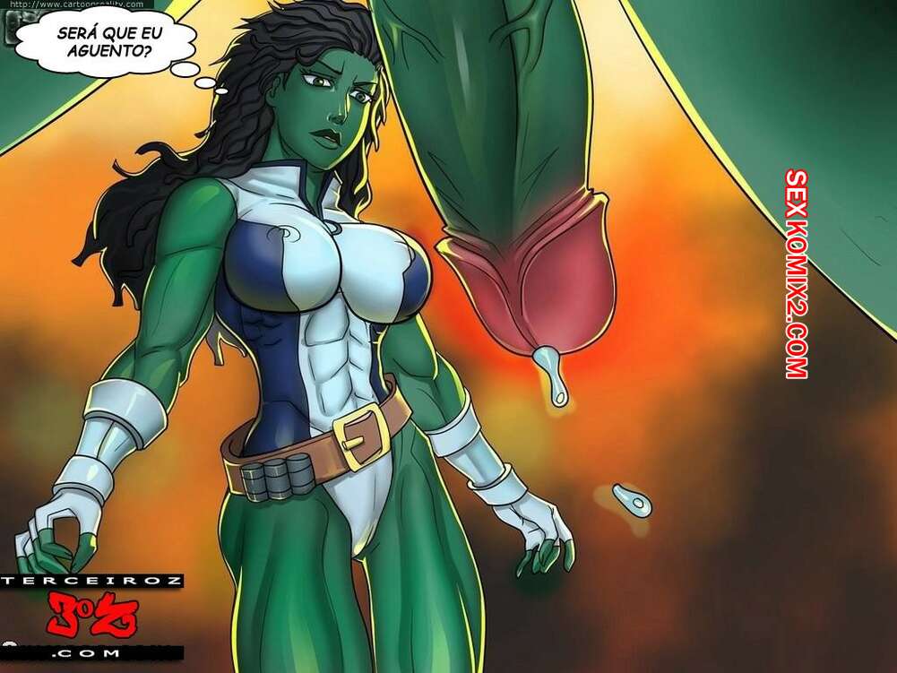 Porno comic Hulk e Mulher Hulk