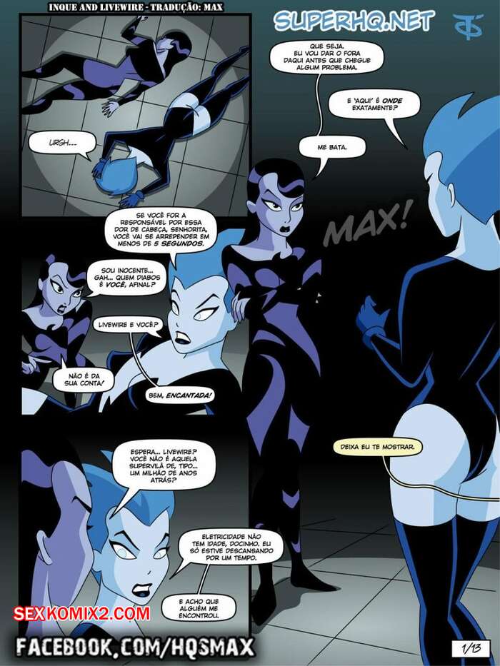 Porno comic Inque and Livewire. Batman.