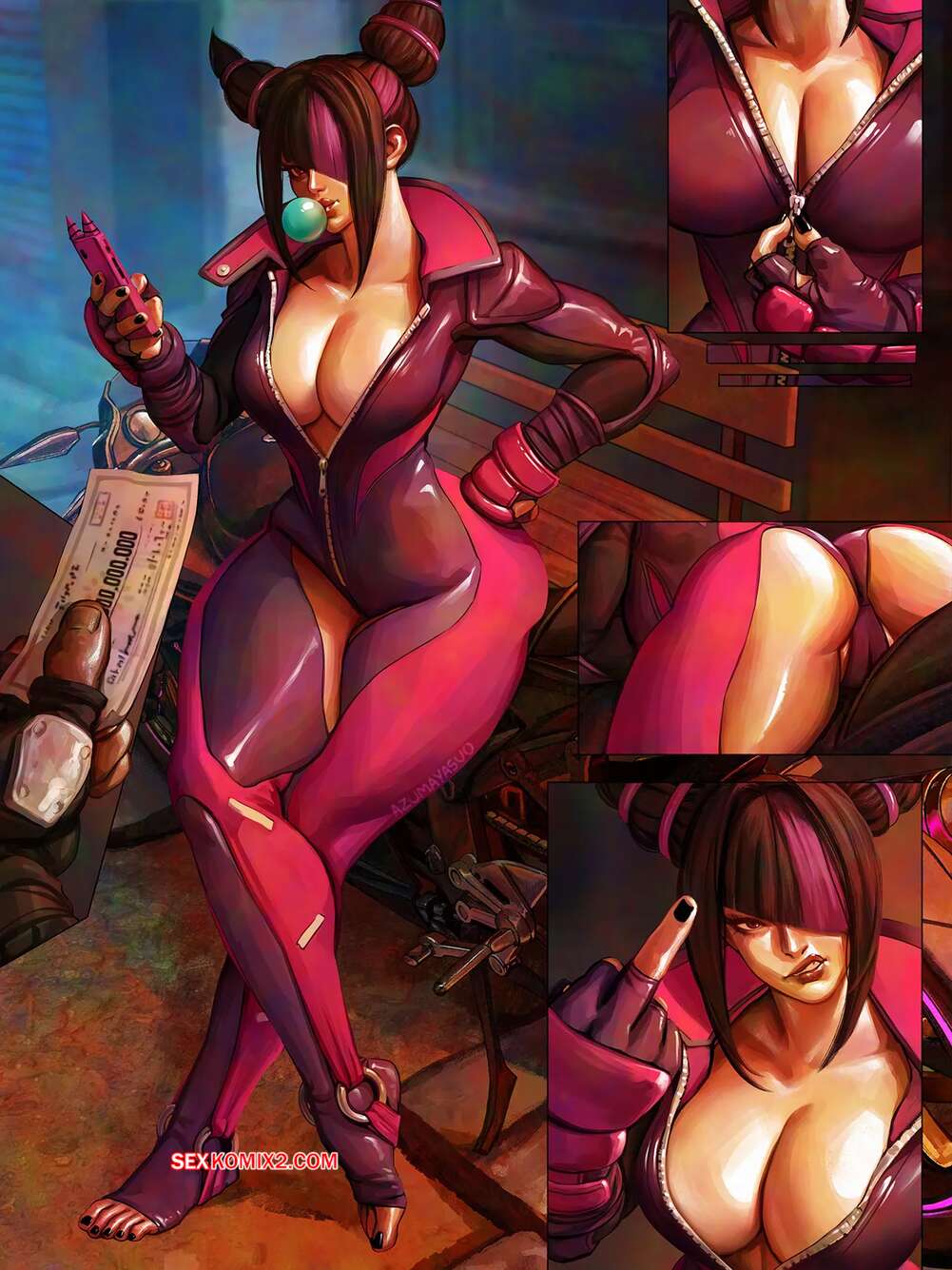 Porno comic Juri Han. Street Fighter. AzumaArts