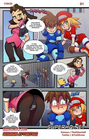Porno comic Mega Man fodendo a vilã gostosa Porno comic Mega Man fodendo a vilã gostosa