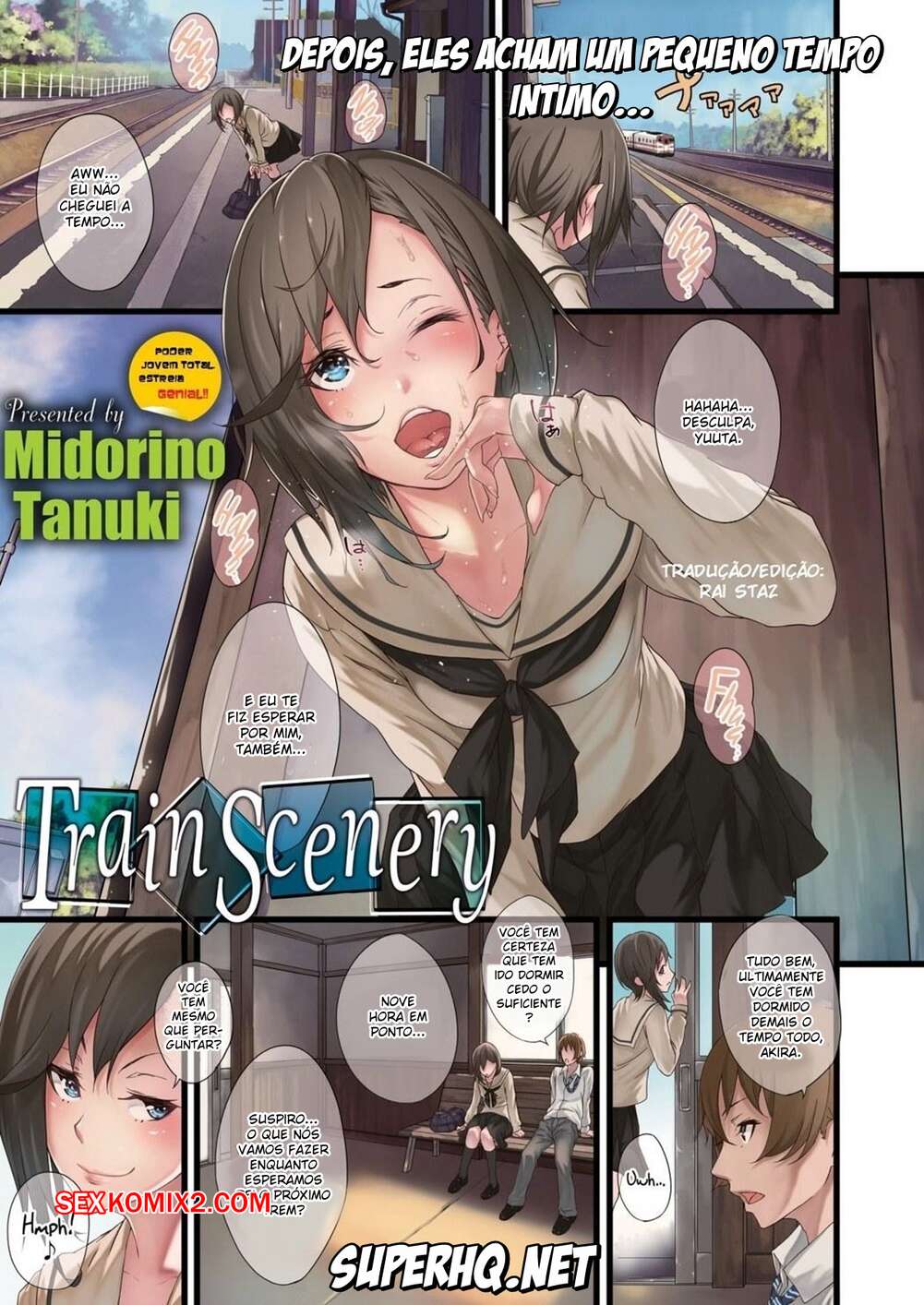 Porno comic Midorino Tanuki. Train Scenery