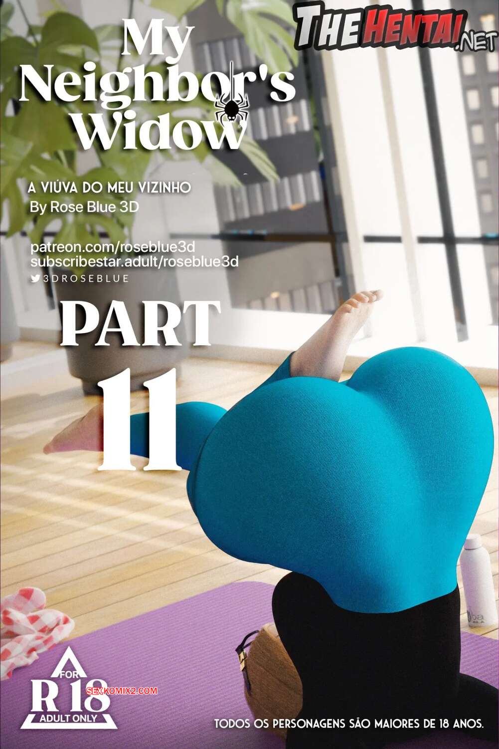 Porno comic My Neighbors Widow 11. Rose Blue 3D