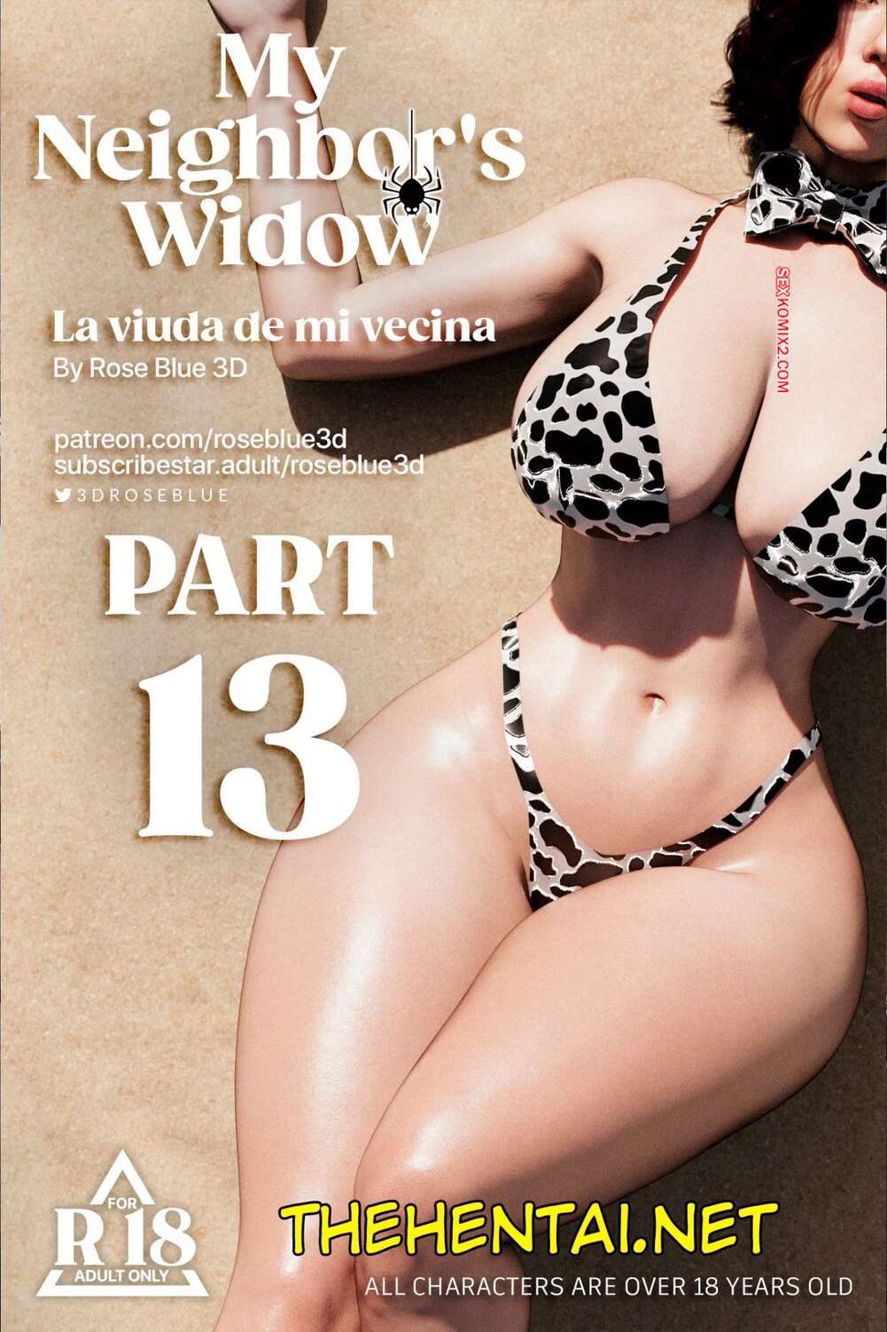 Porno comic My Neighbors Widow 13. Rose Blue 3D
