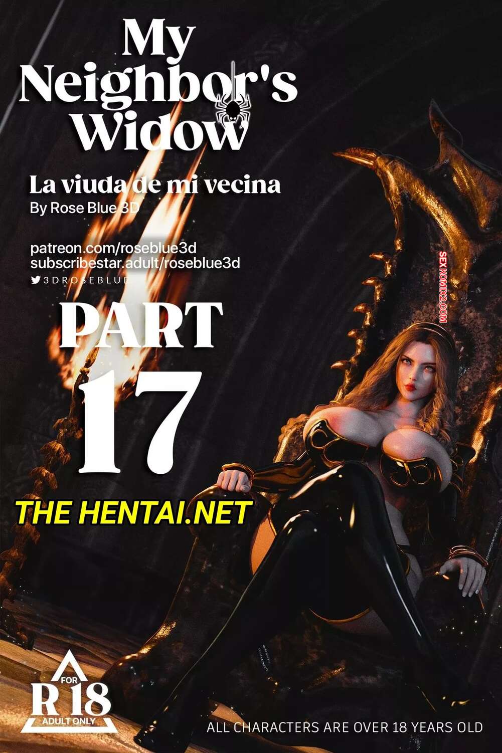Porno comic My Neighbors Widow 17. Rose Blue 3D