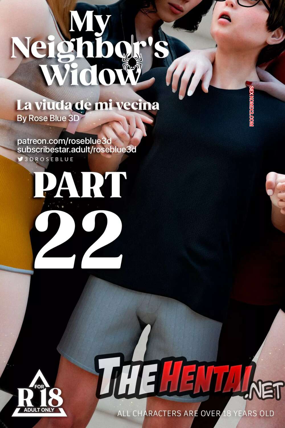 Porno comic My Neighbors Widow 22. Rose Blue 3D