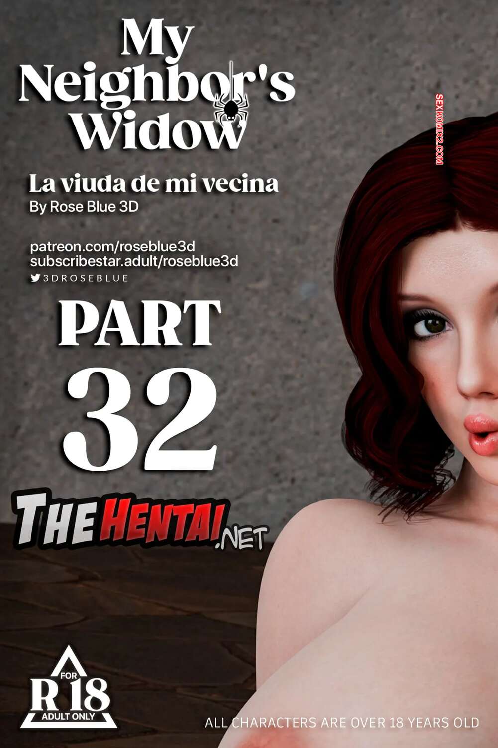 Porno comic My Neighbors Widow 32. Rose Blue 3D