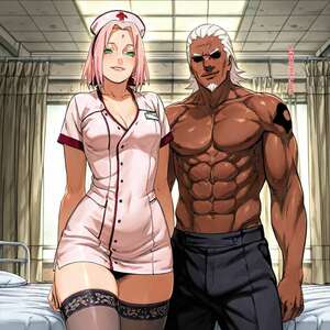 Porno comic Naruto. Sakura x Raikage. narugirls ai