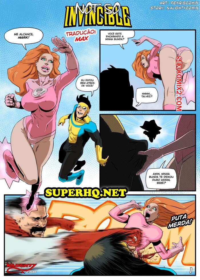 ✅️ Porno comic Not so invincible Naughtycomix sex comic velho  