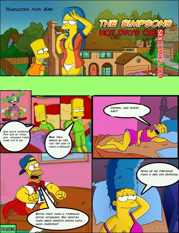Porno comic Os Simpsons. Hot days