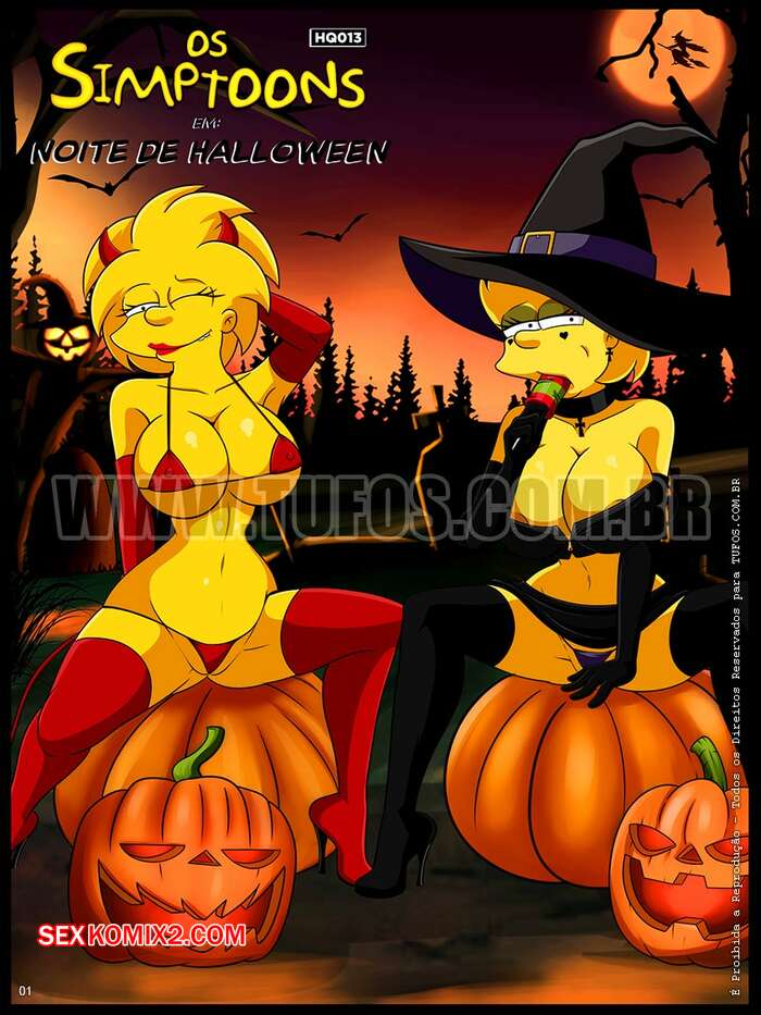 Porno comic Os Simptoons. Noite de Halloween. Tufos.