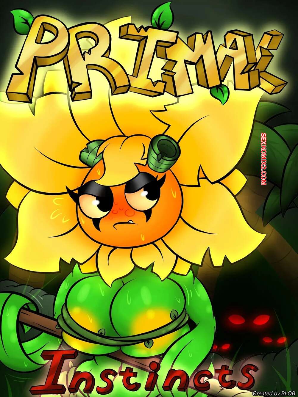 Porno comic Plants vs. Zombies. Primal Instincts. BlobSlimey