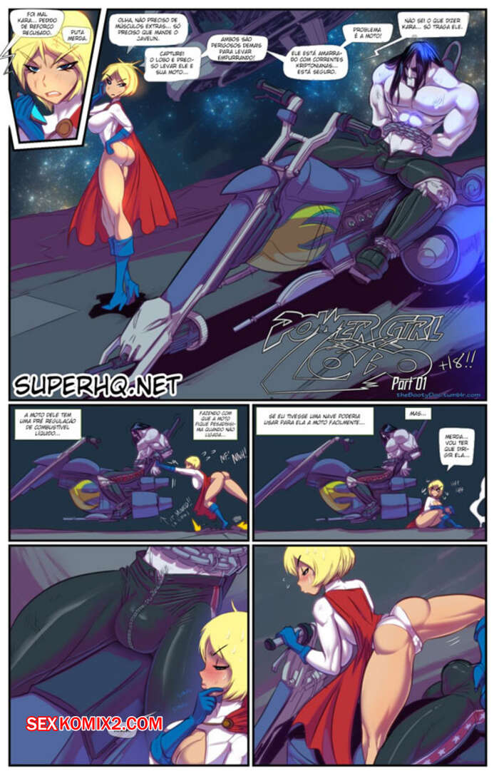 Porno comic Power Girl XXX Lobo