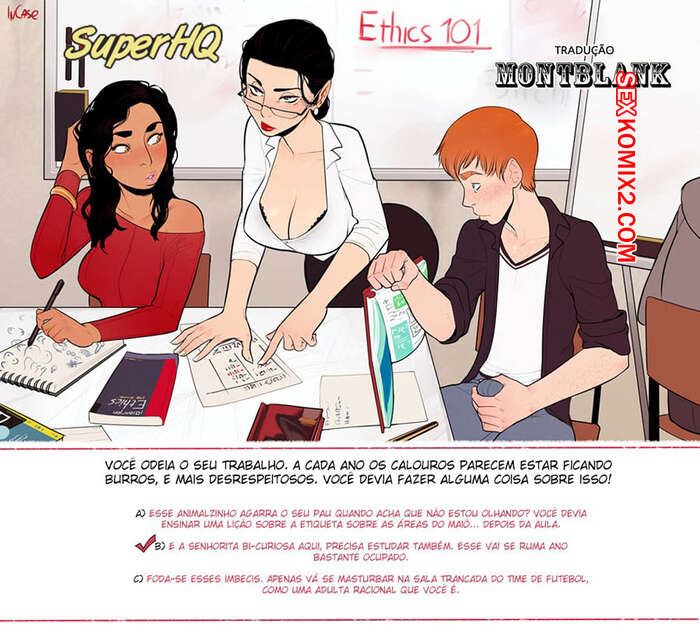 Porno comic Professora futanari e aluna bucetuda