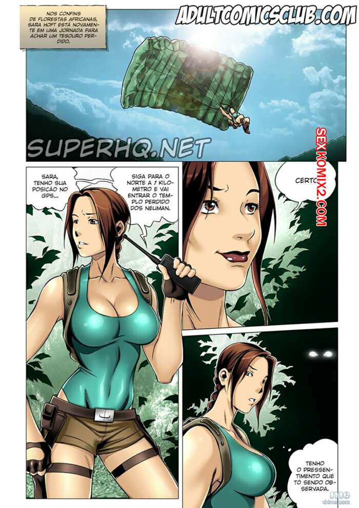 Porno comic Sara Hoft 2. Pau grande africano