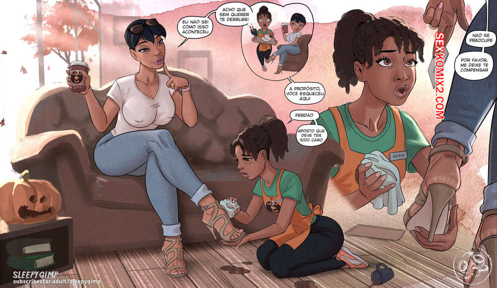 Porno comic Seduced Barista. SleepyGimp