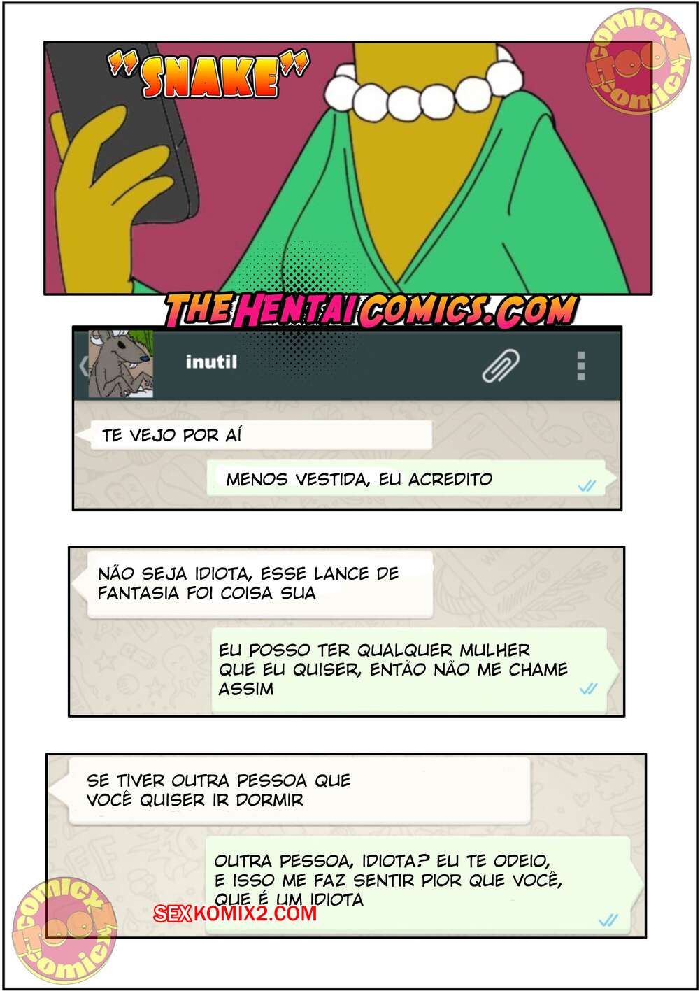 Porno comic Simpsons. Snake 1