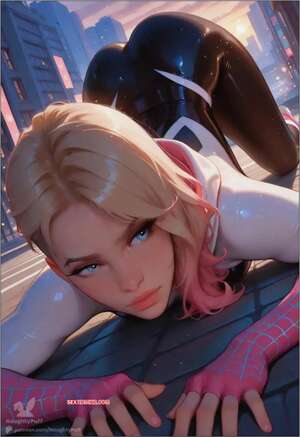 Porno comic Spider Gwen. Rooftop Temptation. NaughtyPuff