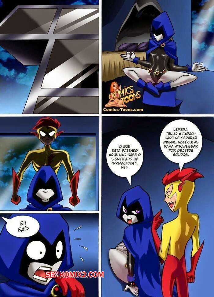 ✅️ Porno comic Teen Titans Raven vs Flash sex comic erwischte  