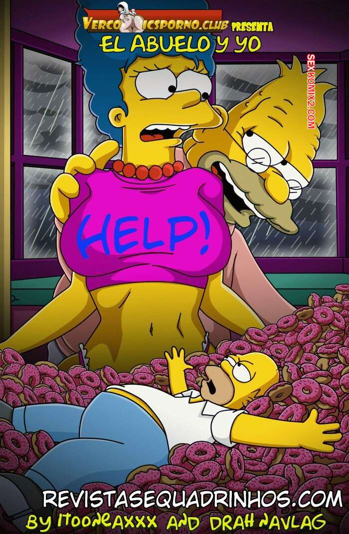 Porno comic The Simpsons. Grandpa and me. Drah Navlag.