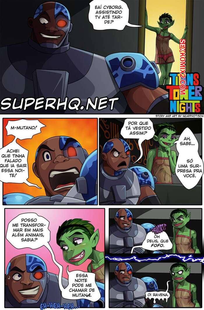 Porno comic Titans noites de sexo na Torre