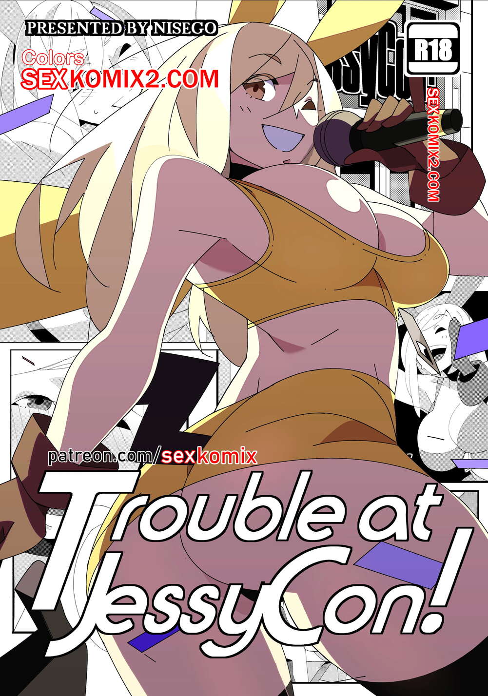 Porno comic Trouble at Jessycon. Pokemon. Сolored. Nisego