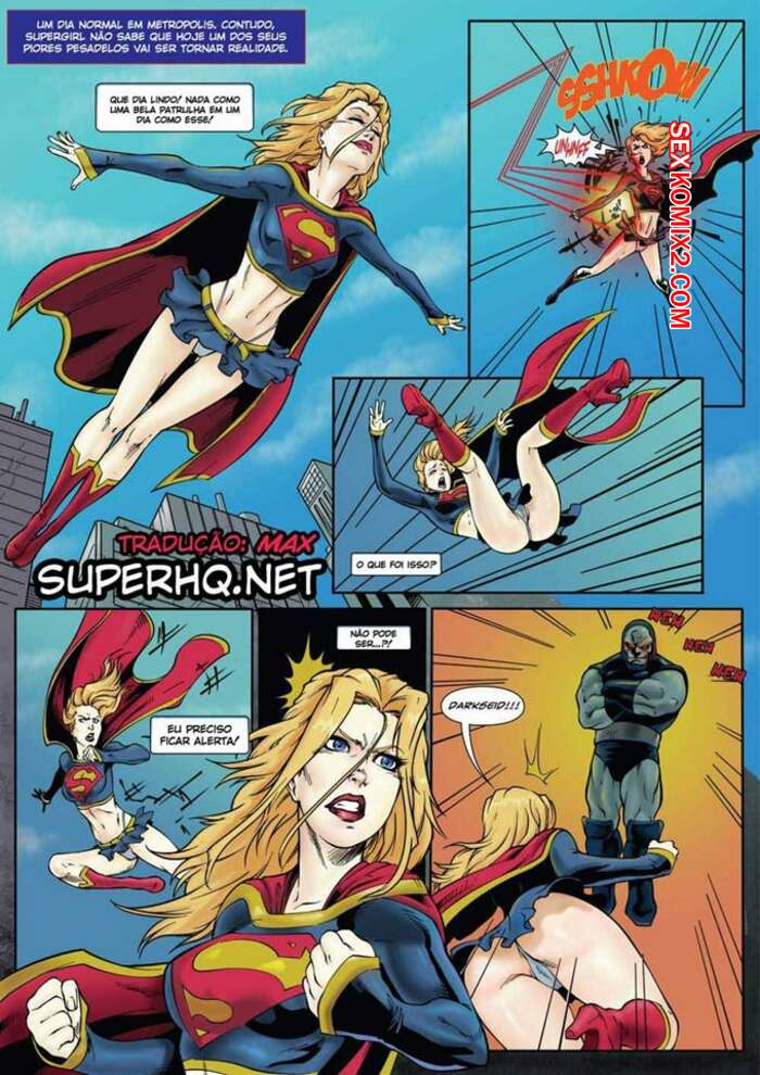 Porno comic Vilões estuprando a SuperGirl